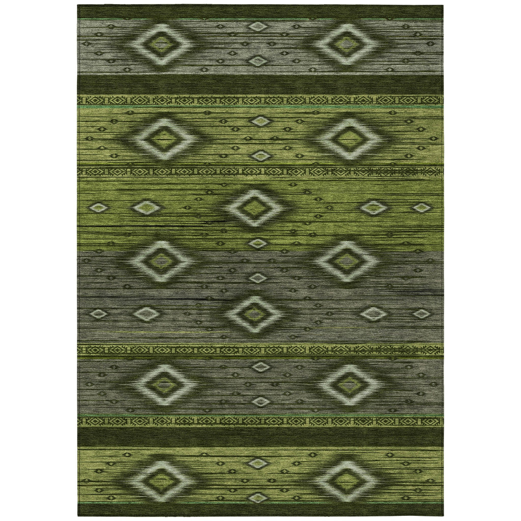 Piper Looms Chantille Tribal ACN1943 Aloe Machine Washable Area Rug main image
