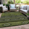 Piper Looms Chantille Tribal ACN1943 Aloe Machine Washable Area Rug Outdoor Lifestyle Image Feature