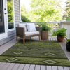 Piper Looms Chantille Tribal ACN1943 Aloe Machine Washable Area Rug Outdoor Lifestyle Image Feature