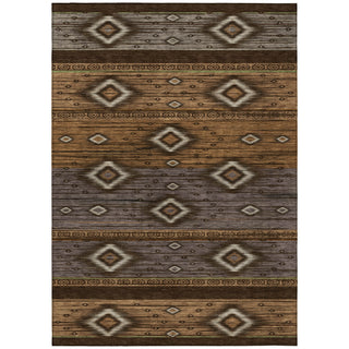Piper Looms Chantille Tribal ACN1943 Chocolate Machine Washable Area Rug main image