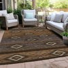 Piper Looms Chantille Tribal ACN1943 Chocolate Machine Washable Area Rug Outdoor Lifestyle Image Feature