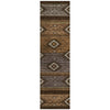 Piper Looms Chantille Tribal ACN1943 Chocolate Machine Washable Area Rug Runner Main Image
