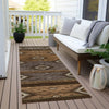 Piper Looms Chantille Tribal ACN1943 Chocolate Machine Washable Area Rug Runner Outdoor Lifestyle Image Feature