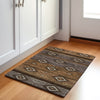 Piper Looms Chantille Tribal ACN1943 Chocolate Machine Washable Area Rug Scatter Lifestyle Image Feature