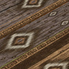 Piper Looms Chantille Tribal ACN1943 Chocolate Machine Washable Area Rug Swatch Image
