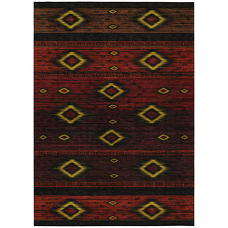 Piper Looms Chantille Tribal ACN1943 Red Machine Washable Area Rug main image