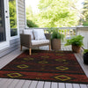 Piper Looms Chantille Tribal ACN1943 Red Machine Washable Area Rug Outdoor Lifestyle Image Feature