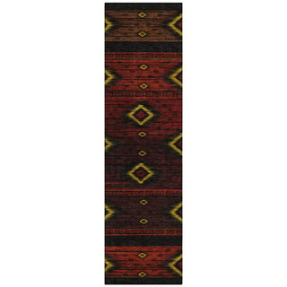 Piper Looms Chantille Tribal ACN1943 Red Machine Washable Area Rug Runner Main Image