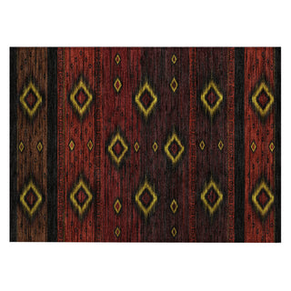 Piper Looms Chantille Tribal ACN1943 Red Machine Washable Area Rug Scatter Main Image