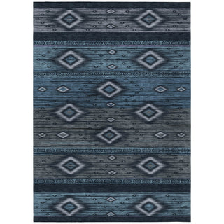 Piper Looms Chantille Tribal ACN1943 Teal Machine Washable Area Rug main image