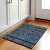 Piper Looms Chantille Tribal ACN1943 Teal Machine Washable Area Rug Scatter Lifestyle Image Feature