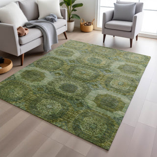 Piper Looms Chantille Panels ACN1944 Aloe Machine Washable Area Rug Lifestyle Image Feature
