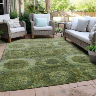 Piper Looms Chantille Panels ACN1944 Aloe Machine Washable Area Rug Outdoor Lifestyle Image Feature