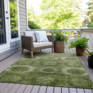 Piper Looms Chantille Panels ACN1944 Aloe Machine Washable Area Rug Outdoor Lifestyle Image Feature