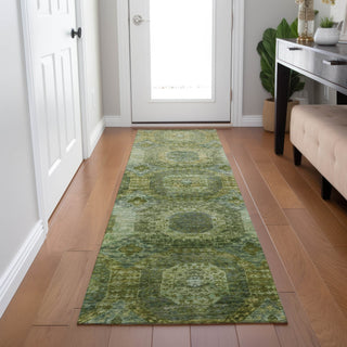 Piper Looms Chantille Panels ACN1944 Aloe Machine Washable Area Rug Runner Lifestyle Image Feature