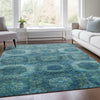 Piper Looms Chantille Panels ACN1944 Blue Machine Washable Area Rug Lifestyle Image Feature