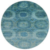 Piper Looms Chantille Panels ACN1944 Blue Machine Washable Area Rug Round Main Image