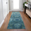 Piper Looms Chantille Panels ACN1944 Blue Machine Washable Area Rug Runner Lifestyle Image Feature