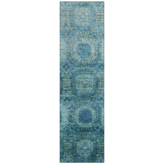 Piper Looms Chantille Panels ACN1944 Blue Machine Washable Area Rug Runner Main Image