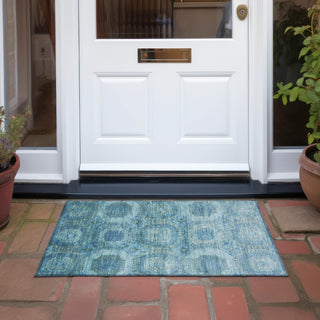 Piper Looms Chantille Panels ACN1944 Blue Machine Washable Area Rug Scatter Outdoor Lifestyle Image Feature