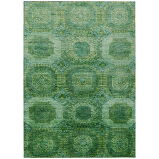 Piper Looms Chantille Panels ACN1944 Emerald Machine Washable Area Rug main image
