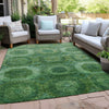 Piper Looms Chantille Panels ACN1944 Emerald Machine Washable Area Rug Outdoor Lifestyle Image Feature