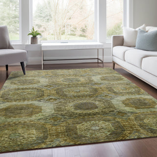 Piper Looms Chantille Panels ACN1944 Gold Machine Washable Area Rug Lifestyle Image Feature