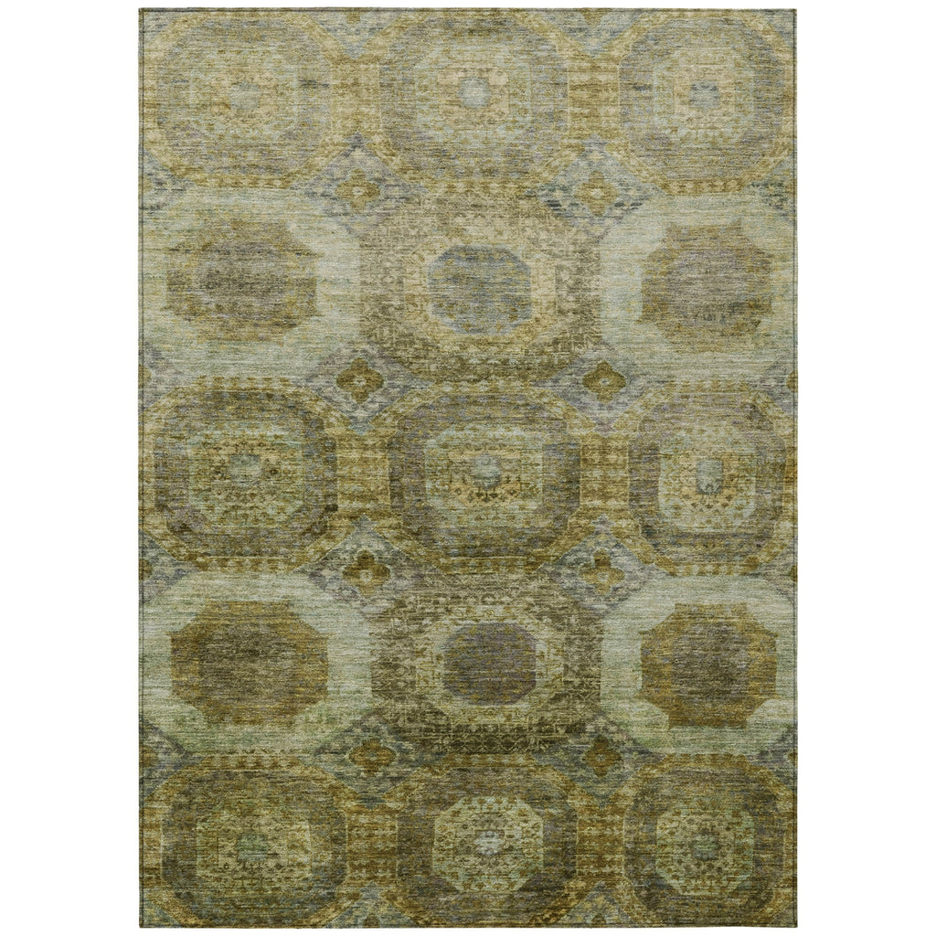 Piper Looms Chantille Panels ACN1944 Gold Machine Washable Area Rug main image