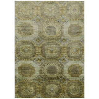 Piper Looms Chantille Panels ACN1944 Gold Machine Washable Area Rug main image