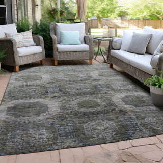 Piper Looms Chantille Panels ACN1944 Mocha Machine Washable Area Rug Outdoor Lifestyle Image Feature