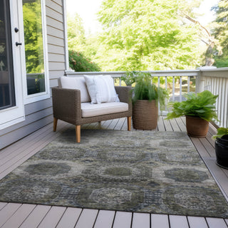 Piper Looms Chantille Panels ACN1944 Mocha Machine Washable Area Rug Outdoor Lifestyle Image Feature
