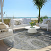 Piper Looms Chantille Panels ACN1944 Mocha Machine Washable Area Rug Round Outdoor Lifestyle Image Feature