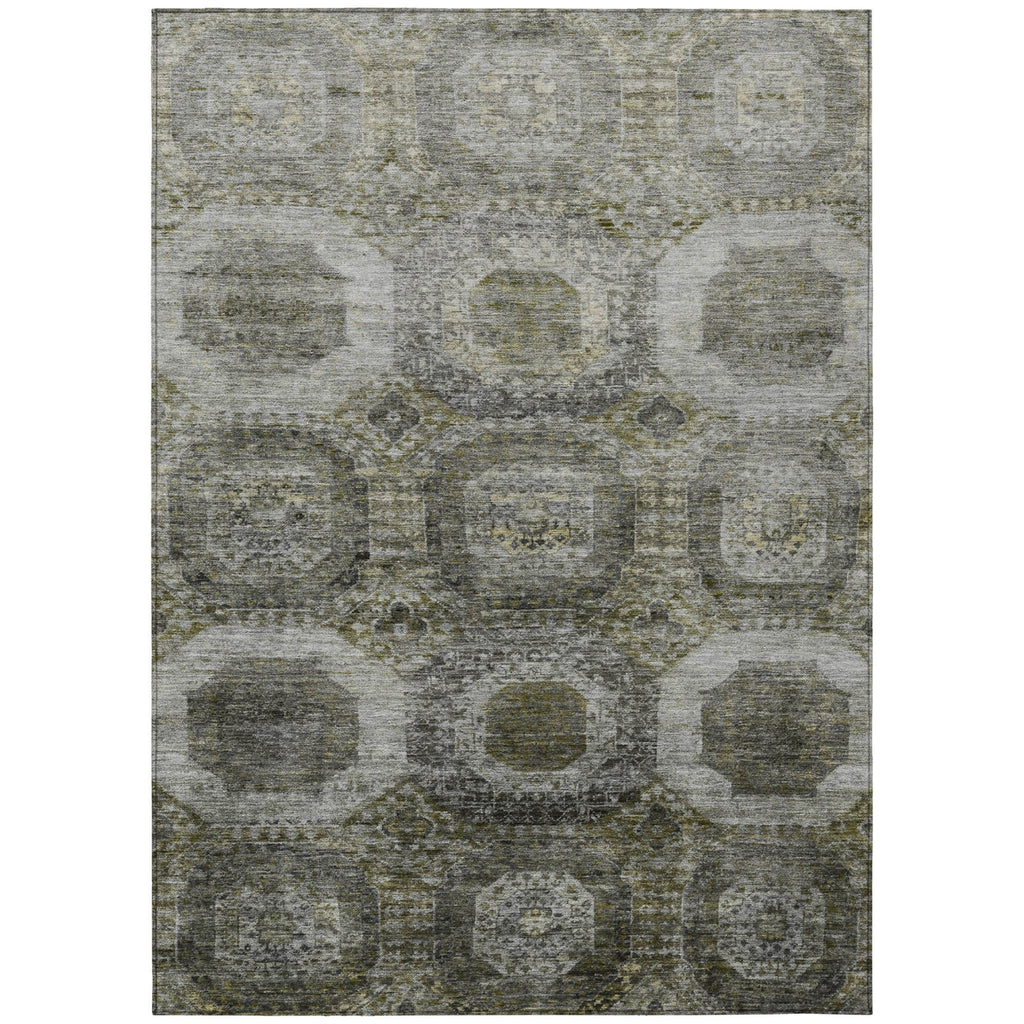 Piper Looms Chantille Panels ACN1944 Pewter Machine Washable Area Rug main image