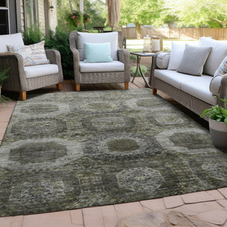 Piper Looms Chantille Panels ACN1944 Pewter Machine Washable Area Rug Outdoor Lifestyle Image Feature