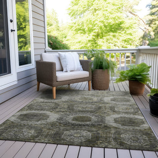 Piper Looms Chantille Panels ACN1944 Pewter Machine Washable Area Rug Outdoor Lifestyle Image Feature