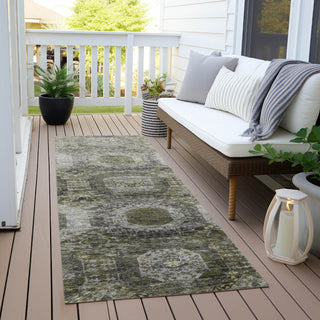 Piper Looms Chantille Panels ACN1944 Pewter Machine Washable Area Rug Runner Outdoor Lifestyle Image Feature