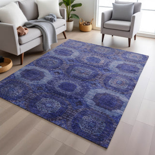 Piper Looms Chantille Panels ACN1944 Purple Machine Washable Area Rug Lifestyle Image Feature