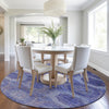 Piper Looms Chantille Panels ACN1944 Purple Machine Washable Area Rug Round Lifestyle Image Feature