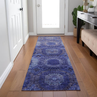 Piper Looms Chantille Panels ACN1944 Purple Machine Washable Area Rug Runner Lifestyle Image Feature