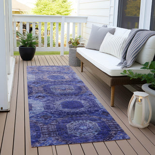 Piper Looms Chantille Panels ACN1944 Purple Machine Washable Area Rug Runner Outdoor Lifestyle Image Feature