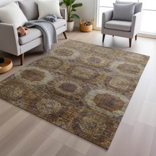 Piper Looms Chantille Panels ACN1944 Rust Machine Washable Area Rug Lifestyle Image Feature