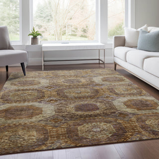 Piper Looms Chantille Panels ACN1944 Rust Machine Washable Area Rug Lifestyle Image Feature