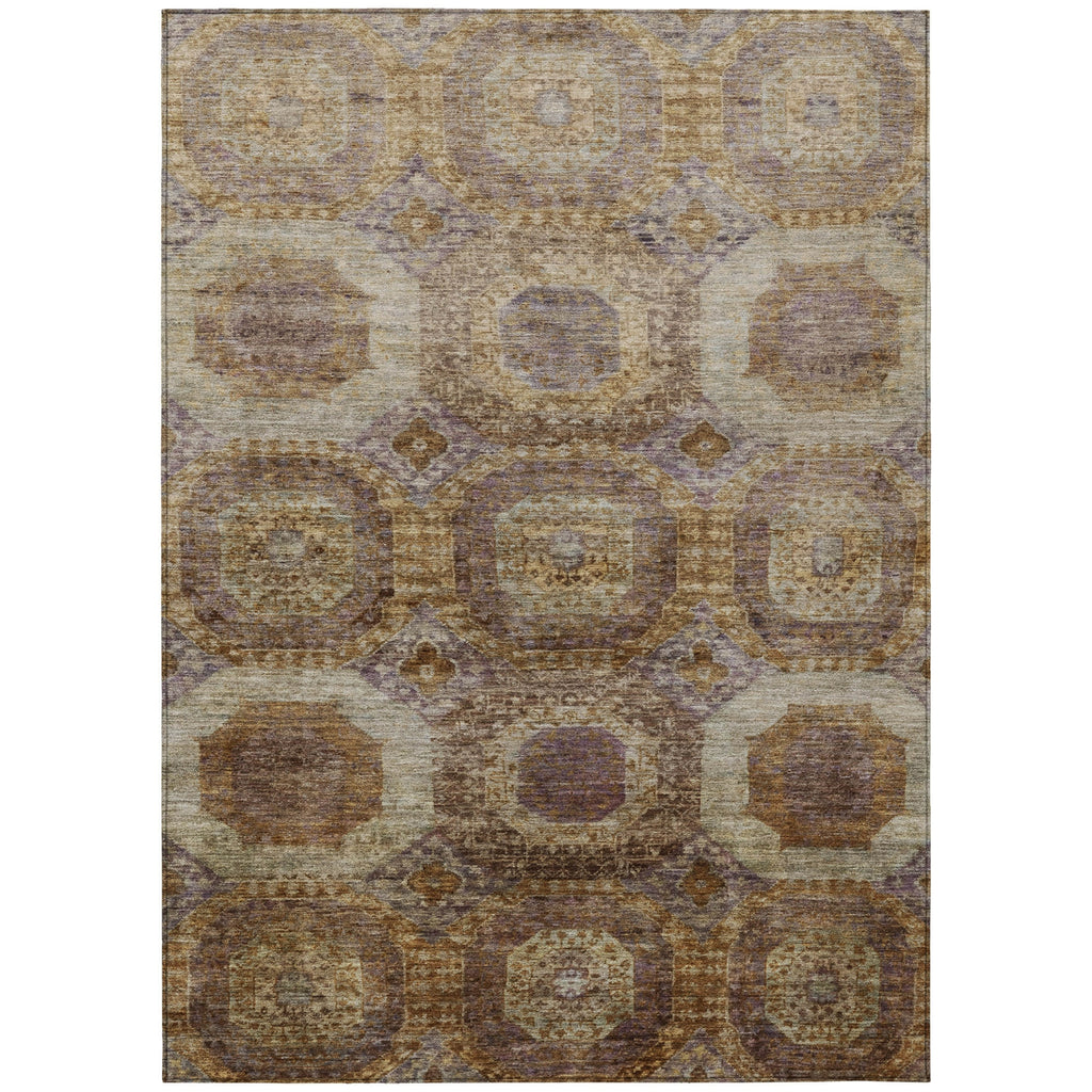 Piper Looms Chantille Panels ACN1944 Rust Machine Washable Area Rug main image