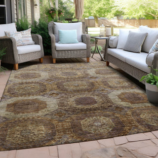 Piper Looms Chantille Panels ACN1944 Rust Machine Washable Area Rug Outdoor Lifestyle Image Feature