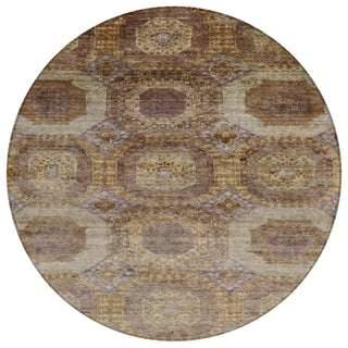 Piper Looms Chantille Panels ACN1944 Rust Machine Washable Area Rug Round Main Image