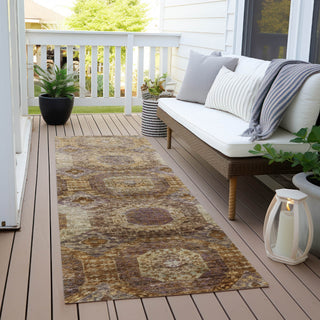 Piper Looms Chantille Panels ACN1944 Rust Machine Washable Area Rug Runner Outdoor Lifestyle Image Feature