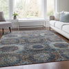 Piper Looms Chantille Panels ACN1944 Teal Machine Washable Area Rug Lifestyle Image Feature