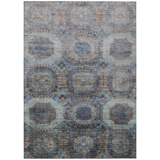 Piper Looms Chantille Panels ACN1944 Teal Machine Washable Area Rug main image