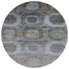 Piper Looms Chantille Panels ACN1944 Teal Machine Washable Area Rug Round Main Image