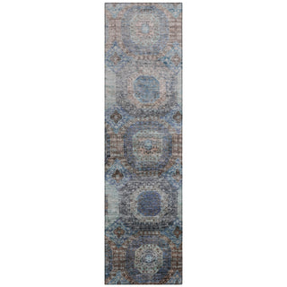 Piper Looms Chantille Panels ACN1944 Teal Machine Washable Area Rug Runner Main Image